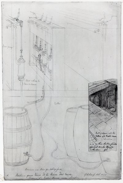 Bierkelderuitrusting, 1825 door George the Elder Scharf